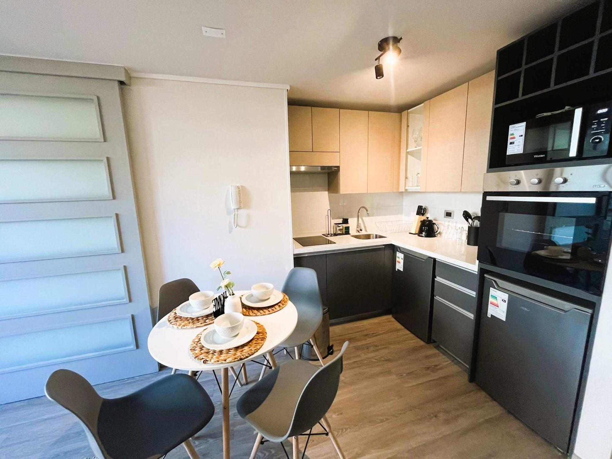 Apartamento Hom I Depto 1d1b 2pax Top1 En Santa Isabel Stgo