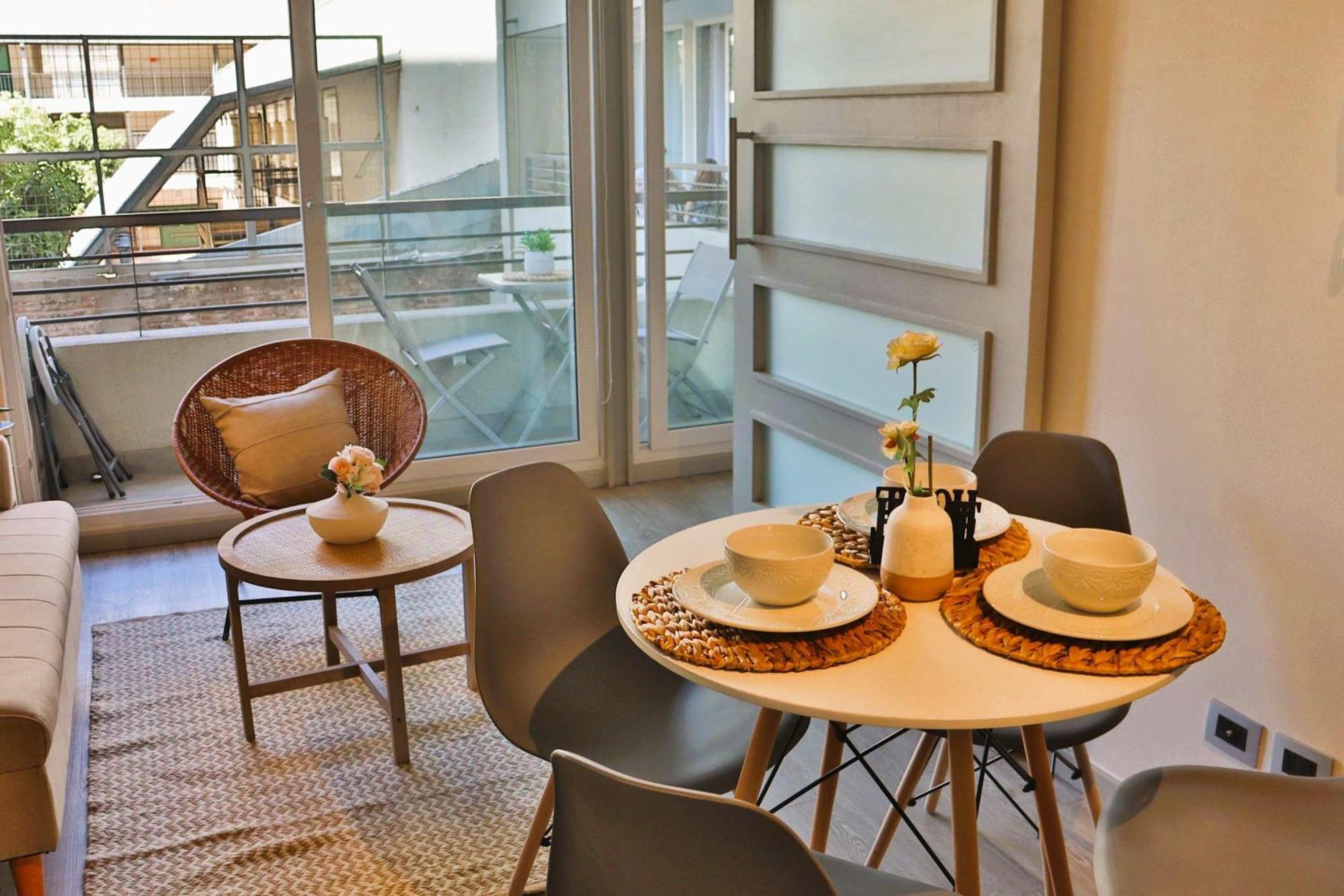 Apartamento Hom I Depto 1d1b 2pax Top1 En Santa Isabel Stgo