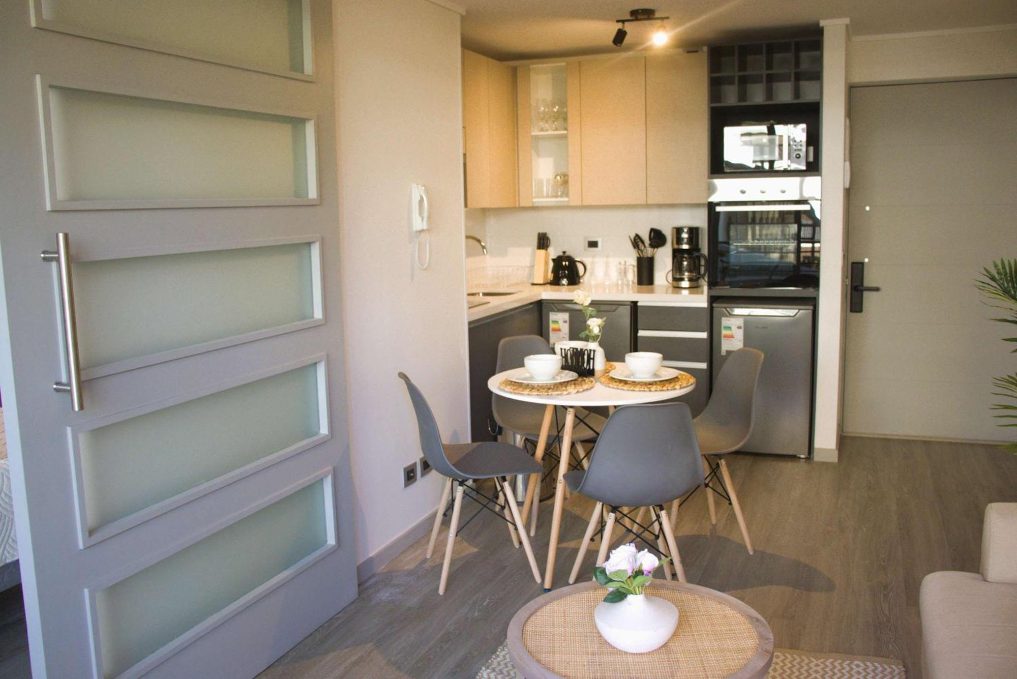 Apartamento Hom I Depto 1d1b 2pax Top1 En Santa Isabel Stgo *